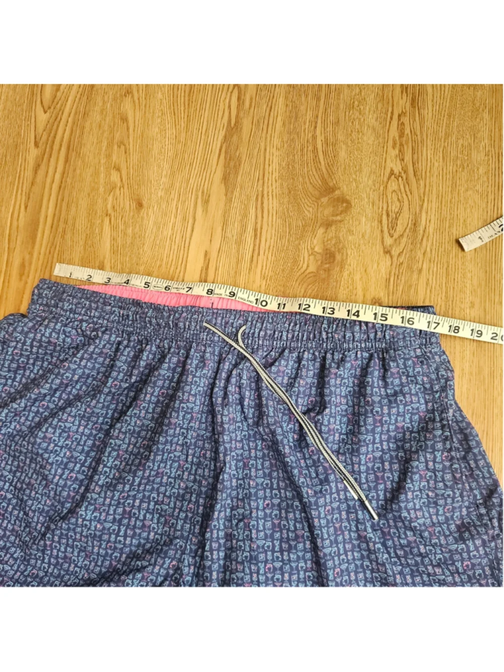 Peter Millar Seaside Collection Blue Cocktail Beverage AOP Swim Shorts Mens XXL